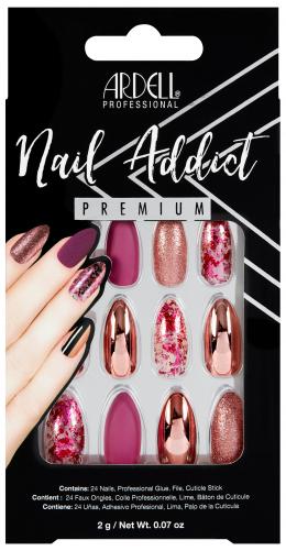 Nehty Ardell Nail Addict Premium - Chrome Pink