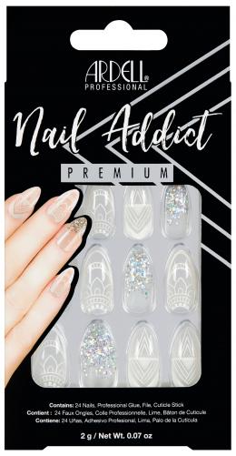 Nehty Ardell Nail Addict Premium - Glass Deco